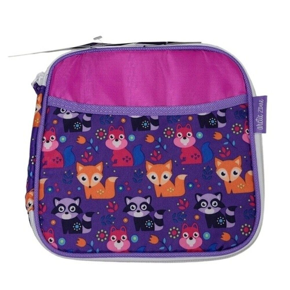 Arctic Zone Lunch Box Bag Insulated Bottle Ice Pack Container Pink Purple